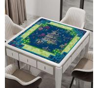 Hiseng Copritavolo per Mahjong e Giochi da Tavolo 80x80cm, Stile Cinese Tappetino per Carte Antiscivolo, Protezione Tavolo Silenziosa e Riutilizzabile per Poker e Domino (Vintage,80x80cm)