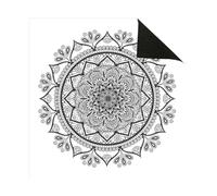Hiseng Copritavolo per Mahjong e Giochi da Tavolo, Mandala Tappetino per Carte Antiscivolo, Protezione Tavolo Silenziosa e Riutilizzabile per Poker e Domino (Bianco,80x80cm)