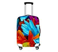 Hiseng Cover Valigia Trolley S/M/L/XL/,Coprivaligie Da Viaggio Valigia Protettore Elastico Spandex Custodia Protettiva Adatto A Bagagli Da Media Grande (Petali blu,S (18-20pollici))