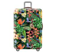 Hiseng Foglie Tropicali 3D Cover Proteggi Copertura per Valigie 18-32 Pollici,Elastico Design Coperture per Bagagli Coprivaligie da Viaggio Copri Valigia (Strelitzia,L (26-28 pollici))