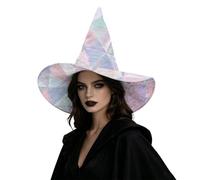 Hiseng Geometrico Moderno Colorato Cappello da Strega Donna e Uomo | Cappellino Pieghevole 4 Vie Elasticizzato Adulti, Cappelli Tesa Larga Trapuntatura, per Costumi Halloween e Ballo in Maschera