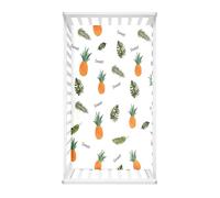 Hiseng Lenzuolo con angoli Neonato Lenzuola Carrozzina, Elasticizzati Coprimaterasso Biancheria da Letto Materassino Sacco a Pelo per Lettino Ragazzi e Ragazze (Ananas G,75x30cm)
