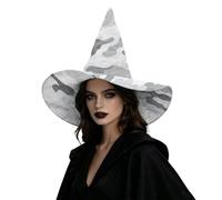 Hiseng Mimetico Texture Cappello da Strega Donna e Uomo | Cappellino Pieghevole 4 Vie Elasticizzato Adulti, Cappelli Tesa Larga Trapuntatura, per Costumi Halloween e Ballo in Maschera