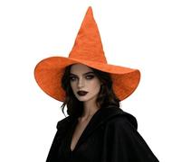 Hiseng Minimalista a Tinta Unita Cappello da Strega Donna e Uomo | Cappellino Pieghevole 4 Vie Elasticizzato Adulti, Cappelli Tesa Larga Trapuntatura, per Costumi Halloween e Ballo in Maschera