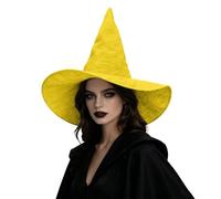Hiseng Minimalista a Tinta Unita Cappello da Strega Donna e Uomo | Cappellino Pieghevole 4 Vie Elasticizzato Adulti, Cappelli Tesa Larga Trapuntatura, per Costumi Halloween e Ballo in Maschera