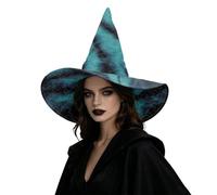 Hiseng Motivi Tie-dye Cappello da Strega Donna e Uomo | Cappellino Pieghevole Morbido Vie Elasticizzato, Cappelli Tesa Larga Trapuntatura, per Costumi Halloween e Ballo in Maschera