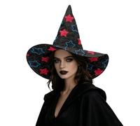 Hiseng Motivo a Stella Cappello da Strega Donna e Uomo | Cappellino Pieghevole Morbido Vie Elasticizzato, Cappelli Tesa Larga Trapuntatura, per Costumi Halloween e Ballo in Maschera