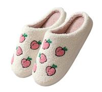 Hiseng Pantofole Donna Invernali Calde Peluche Pelose Foderata Per Casa Comode Fluffy Slippers con Indoor Outdoor Antiscivolo Suola Ciabatte Donna Slip On Pelose da Inverno