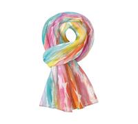Hiseng Peluche Foulard Donna Uomo, Caldo Sciarpa Donna Uomo Invernale 3D Tie-Dye Scialle Elegante, Regali di Natale Pratici Accessori Autunno & Inverno (Blu-Rosa-Giallo 1,175x45cm)
