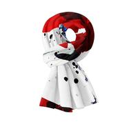 Hiseng Peluche Foulard Donna Uomo Caldo Sciarpa Donna Uomo Invernale, Graffiti Scialle Donna Elegante, Nero Rosso Regali di Natale Pratici Accessori Autunno & Inverno (175x45cm,Bianco)