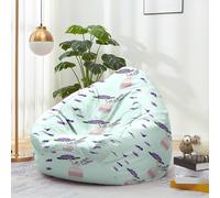 Hiseng Pouf Poltrona Sacco Senza Imbottitura S M L XL XXL Grande per Adulti e Bambini, Pouf Poltrona Contenitore Senza Imbottitura per Soggiorno Living Room, 3D Lavanda (Viola,80x90cm)