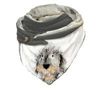 Hiseng Sciarpa Donna Invernale Grande Scaldacollo, Moda Animali Stampa Sciarpa Triangolare Vintage Sciarpe Calde Multiuso Morbido Coperta Sciarpa con Bottone (cane 2)