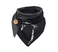 Hiseng Sciarpa Donna Invernale Grande Scaldacollo, Moda Sciarpa Triangolare Vintage Sciarpe Calde Con Stampa Multiuso Morbido Coperta Sciarpa con Bottone (135-175cm,Ombra di gatto)