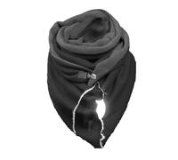 Hiseng Sciarpa Donna Invernale Grande Scaldacollo, Vintage Moda Sciarpa Triangolare Sciarpe Calde Con Stampa Multiuso Morbido Coperta Sciarpa con Bottone (148x70cm,stile gatto 7)