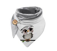 Hiseng Sciarpa Invernale Donna, Sciarpa Triangolare Morbido Leggero Scarf Calda Donna con Stampa Animalier, Multifunzione Grande Scialle Elegante Scaldacollo con Bottoni