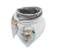 Hiseng Sciarpa Invernale Donna, Sciarpa Triangolare Morbido Leggero Scarf Calda Donna con Stampa Animalier, Multifunzione Grande Scialle Elegante Scaldacollo con Bottoni