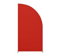 Hiseng Sfondo a Forma di D a Mezzaluna Studio Fotografico Studio Sfondo Fotografico, Girone Sfondi Fotografici Sfondo Fotografico Bianco per Feste di Compleanno (6FT(183x92CM),rosso festivo)