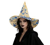 Hiseng Stile Graffiti Cappello da Strega Donna e Uomo | Cappellino Pieghevole 4 Vie Elasticizzato Adulti, Cappelli Tesa Larga Trapuntatura, per Costumi Halloween e Ballo in Maschera