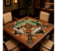 Hiseng Tappetino da Mahjong per Tavolo, Antiscivolo Tappeto da Gioco in Gomma, Copritavolo Silenzioso Riduzione del Rumore per Carte Domino Poker (Stile Totem 9,80x80cm)