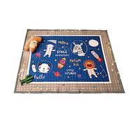 Hiseng Tappeto da Gioco per Bambini, Copertina per Gattonare in Cotone, Bebè Strisciante Tappetino Lavabile Grande Antiscivolo Tappeti, per Camerette Sala Giochi (Desiderando spazio,145x195cm)