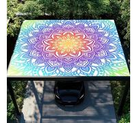 Hiseng Tenda a Vela Ombreggiante Impermeabile Rettangolo, 3D Modelli Esotici Vele Parasole da Giardino, Telo Ombreggiante Terrazzo Telo Ombra Protezione Raggi UV 95% (Multicolore,2x2m)