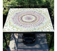 Hiseng Tenda a Vela Ombreggiante Impermeabile Rettangolo, 3D Modelli Esotici Vele Parasole da Giardino, Telo Ombreggiante Terrazzo Telo Ombra Protezione Raggi UV 95% (Verde,2x2m)