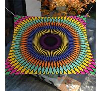 Hiseng Tenda a Vela Ombreggiante Impermeabile Rettangolo, Illusione colorata Vele Parasole da Giardino Protezione Raggi UV 95% Telo Ombreggiante Terrazzo Telo Ombra Tenda da Sole (Colorato,1.8x1.8m)