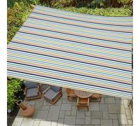 Hiseng Tenda a Vela Ombreggiante Impermeabile Rettangolo Quadrata, Stampa Strisce Vele Parasole da Giardino Protezione Raggi UV 95% Telo Ombreggiante Terrazzo con 4 Corde (Strisce,2x2m)