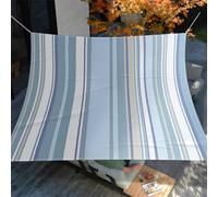 Hiseng Tenda a Vela Ombreggiante Impermeabile, Serie con Motivo a Strisce Sulla Spiaggia Vele Parasole da Giardino,Telo Ombreggiante Terrazzo Telo Ombra Protezione Raggi UV 95% (Blu,1.5x1.5m)