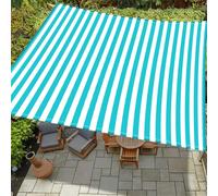 Hiseng Tenda a Vela Ombreggiante Impermeabile, Serie con Motivo a Strisce Sulla Spiaggia Vele Parasole da Giardino,Telo Ombreggiante Terrazzo Telo Ombra Protezione Raggi UV 95% (Acquamarina,1.5x1.5m)