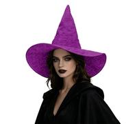 Hiseng Tinta Unita Cappello da Strega Donna e Uomo | Cappellino Pieghevole Morbido Vie Elasticizzato, Cappelli Tesa Larga Trapuntatura, per Costumi Halloween e Ballo in Maschera