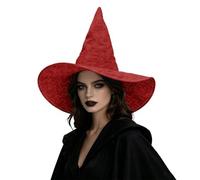 Hiseng Tinta Unita Cappello da Strega Donna e Uomo | Cappellino Pieghevole Morbido Vie Elasticizzato, Cappelli Tesa Larga Trapuntatura, per Costumi Halloween e Ballo in Maschera