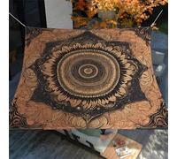 Hiseng Toldo Vela de Sombra Impermeable Rectangular,Estampado de Mandala Marrón Velas de Sombra para Patio Toldo Exterior Terraza Protección Rayos UV 95% Velas Parasol para Jardín (Marrone 1,2x2m)