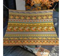 Hiseng Toldo Vela de Sombra Impermeable Rectangular,Estampado de Mandala Marrón Velas de Sombra para Patio Toldo Exterior Terraza Protección Rayos UV 95% Velas Parasol para Jardín (Marrone 4,1.8x1.8m)
