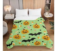 Hiseng Trapunta Leggero Copriletto Matrimoniale Singolo, 2025 Trapunta, Morbida Trapuntino in Microfibra, per Primaverile Estivo, Halloween (Halloween 6,180x220cm)
