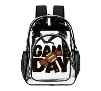 Hiseng Zaino Trasparente per Scuola, Lavoro e Concorsi (Pallone rugby 4,43X32.5cm)