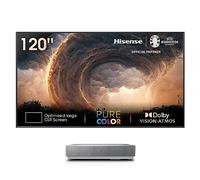 Hisense 120L5HA Laser TV 120" 4K, Schermo Anti-Riflesso ALR, 2700 Lumen, HDR10, Smart TV VIDAA 6.0, Dolby Vision e Atmos, Apple Airplay 2 & Home Kit, Alexa, Tivùsat