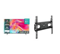 Hisense 65" QLED 4K 2023 65E77KQ, Smart TV VIDAA U6, Dolby Vision, HDR 10+, Game Mode PRO Plus & Meliconi SPACE SYSTEM FLAT 400 XL, Supporto TV Parete Fisso per TV a Schermo Piatto da 32" a 85"