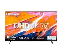 Hisense 75" UHD 4K 75A6K, Smart TV VIDAA U6, Dolby Vision, HDR 10+, Alexa, Tuner DVB-T2/S2 HEVC 10, Nero