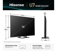 Hisense 75U7Q TV 190,5 cm (75'') 4K Ultra HD Smart TV Wi-Fi Nero Hisense