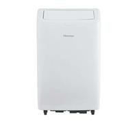 Hisense, APC09QC, Climatizzatore Portatile,2.6kW, 9000BTU/h 4-in-1 (Raffrescamento, Riscaldamento, Ventilazione, Deumidificazione), 63dB, LED Display, Timer 24h, Telecomando