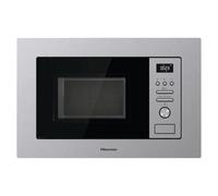 Hisense BIM320G41X - Microonde integrabile, 1000 W, 20 l, altezza 38,8 cm x larghezza 59,5 cm, colore inox, 5 livelli di potenza, 15 programmi preimpostati, Grill Combo, Scongelare per tempo o peso