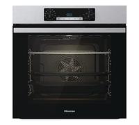 Hisense BSA65211CX Forno multifunzione con vapore e funzione friggitrice ad aria senza olio, capacità 77 l, cottura simultanea a 5 livelli, ventilatore XXL, pizza mode 300°, porte rimovibili, inox