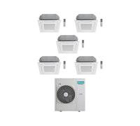 Hisense Climatizzatore a Cassetta 4 Vie Penta Split ACT 9+9+9+9+12 con 5AMW125U4RTA Inverter R32 Wi-Fi Optional Classe A++
