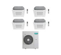 Hisense Climatizzatore a Cassetta 4 Vie Quadri Split ACT 9+9+12+12 con 5AMW125U4RTA Inverter R32 Wi-Fi Optional Classe A++