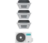 Hisense Climatizzatore a Cassetta 4 Vie Trial Split 9000 + 9000 + 9000 btu Condizionatore con Pompa di Calore Classe A++/A++ (Unità Interna + Unità Esterna...