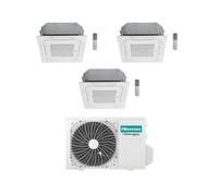 Hisense Climatizzatore a Cassetta 4 Vie Trial Split ACT 12+12+12 con 5AMW105U4RQC Inverter R32 Wi-Fi Optional