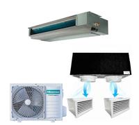 HIsense Climatizzatore Canalizzato 24000 BTU R32 e Kit Plenum 2,3,4,5 vie