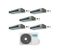 Hisense Climatizzatore Canalizzato Penta Split serie Slim ADT 9+9+9+9+12 con 5AMW105U4RQC Inverter R32 Wi-Fi Opt. Classe A++