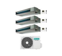 Hisense Climatizzatore Canalizzato Trial Split serie Slim ADT 9+9+18 con 4AMW81U4RJC Inverter R32 Wi-Fi Optional